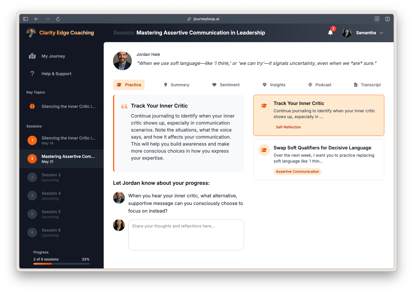 JourneyLoop Client Portal